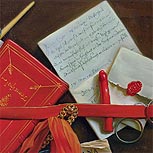 Art Reproductions Example - Trompe l'oeil (Pinboard), Letter Board