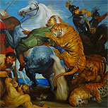 Art Reproductions Example - Tiger, Lion and Leopard Hunt