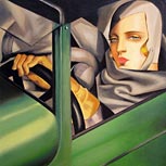 Art Reproductions Example - Autoportrait (Tamara in the Green Bugatti)