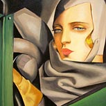 Art Reproductions Example - Autoportrait (Tamara in the Green Bugatti)