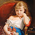 Sample of painting: Young Girl Holding a Doll