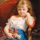 Art Reproductions Example - Young Girl Holding a Doll