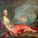 Art Reproductions Example - Portrait of Maria Adelaide of France dressed as Diana, daughter of Louis XV