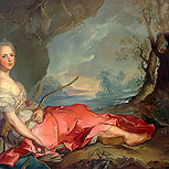 Art Reproductions Example - Portrait of Maria Adelaide of France dressed as Diana, daughter of Louis XV
