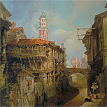 Art Reproductions Example - Old Buildings on the Darro, Granada