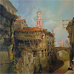 Art Reproductions Example - Old Buildings on the Darro, Granada