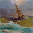 Sample of painting: A Ship in the Stormy Sea