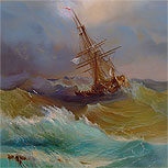 Art Reproductions Example - A Ship in the Stormy Sea