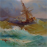 Art Reproductions Example - A Ship in the Stormy Sea