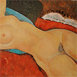 Art Reproductions Example - Red Nude (Nude on a Cushion)