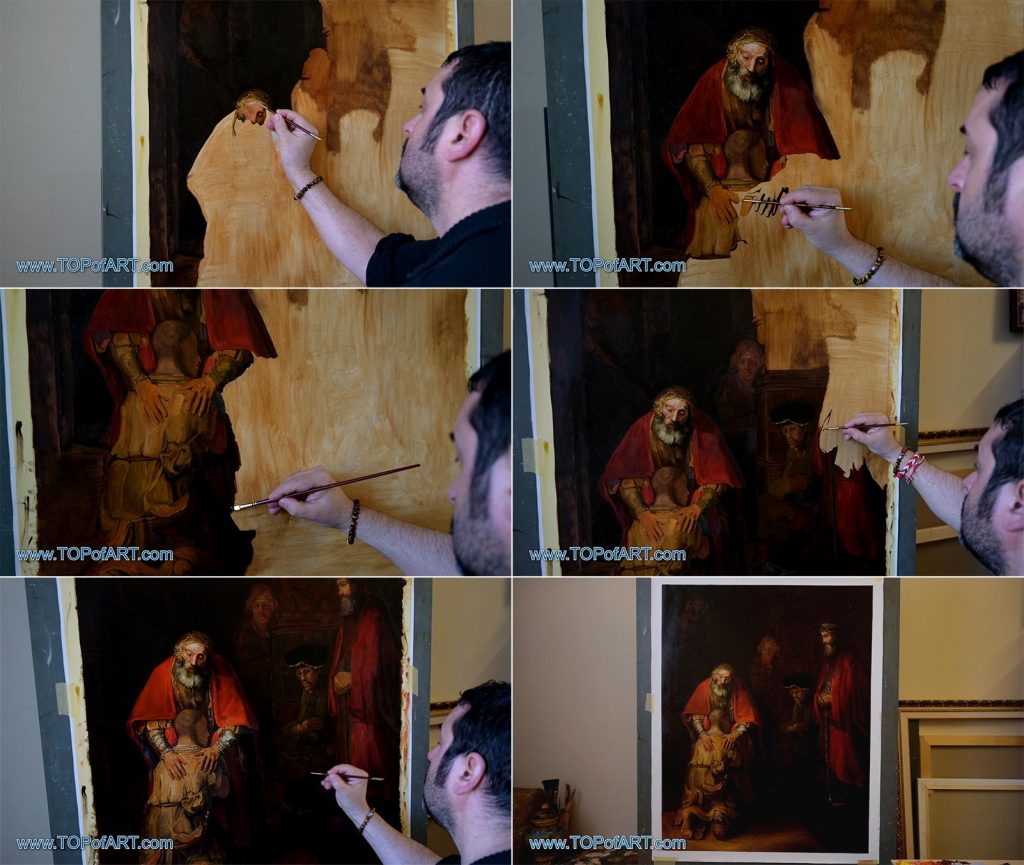 Rembrandt van Rijn - "The Return of the Prodigal Son" - Process of Creation of the Painting in Images