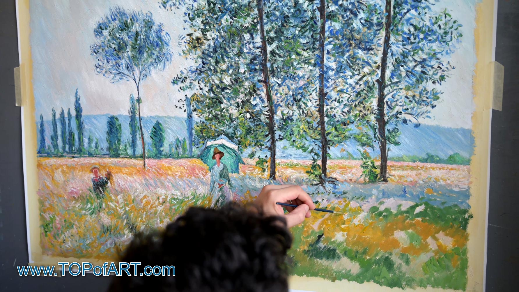 Claude Monet - "Under the Poplars, Sunlight Effect" - Process of Creation of the Painting