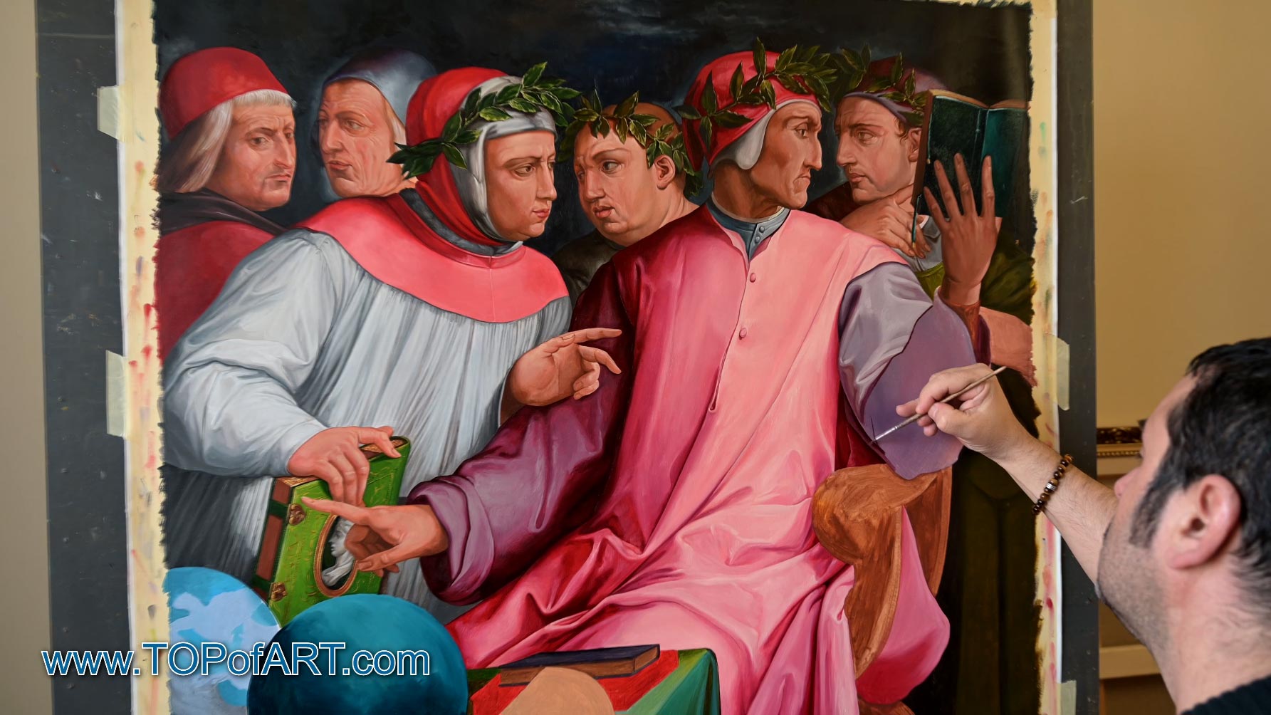 Giorgio Vasari - "Portrait of Six Tuscan Poets" - Process of Creation of the Painting