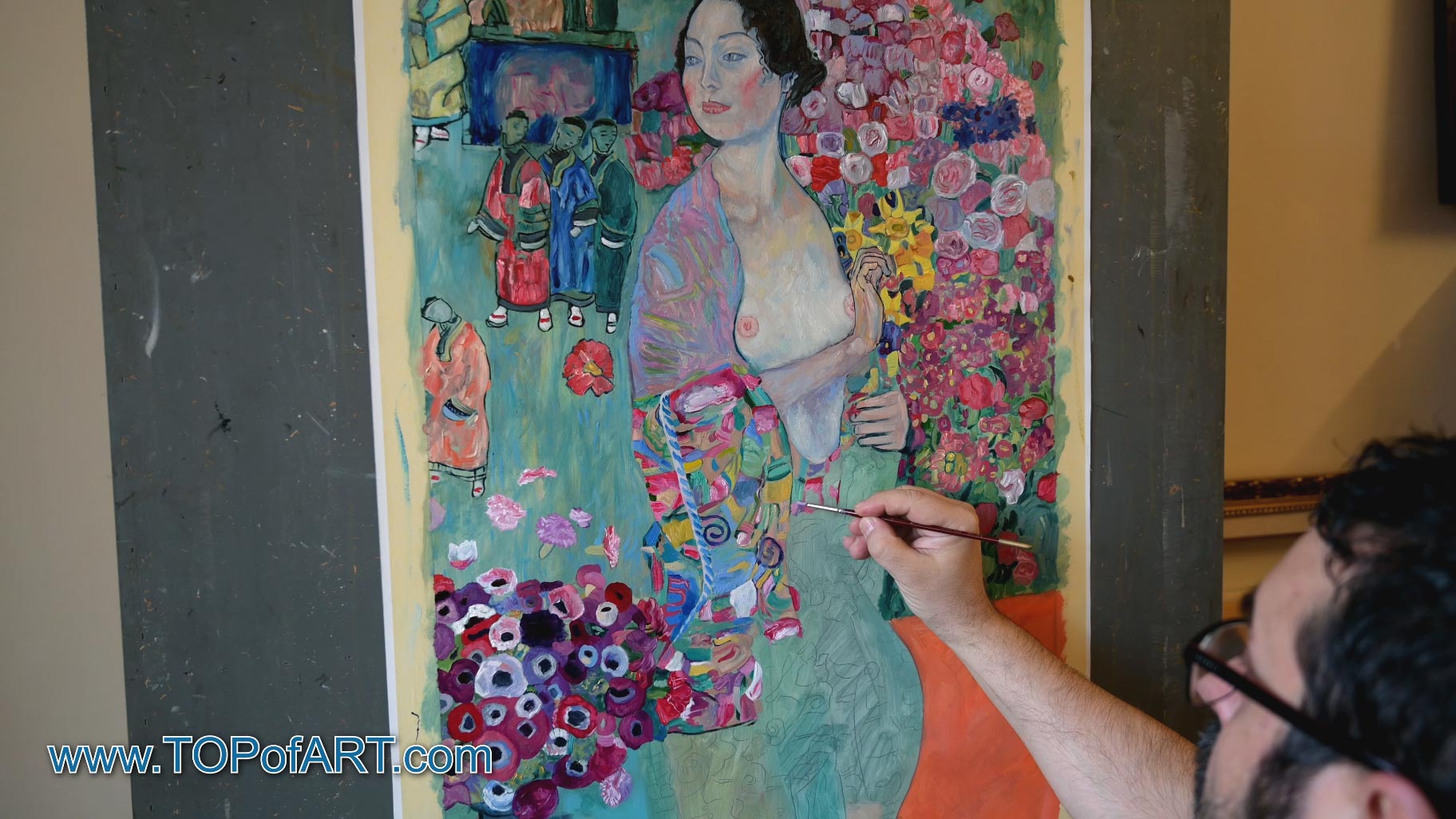 Gustav Klimt - "The Dancer" - Process of Creation of the Painting