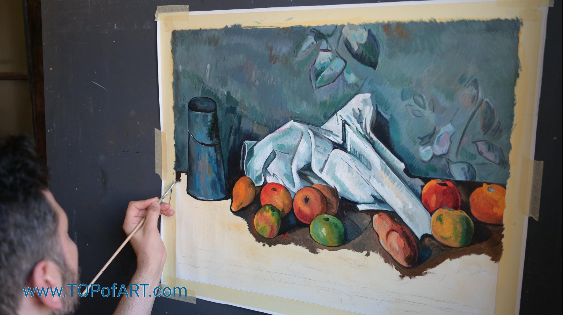 Paul Cezanne - "Still Life with Milk Can and Apples" - Process of Creation of the Painting