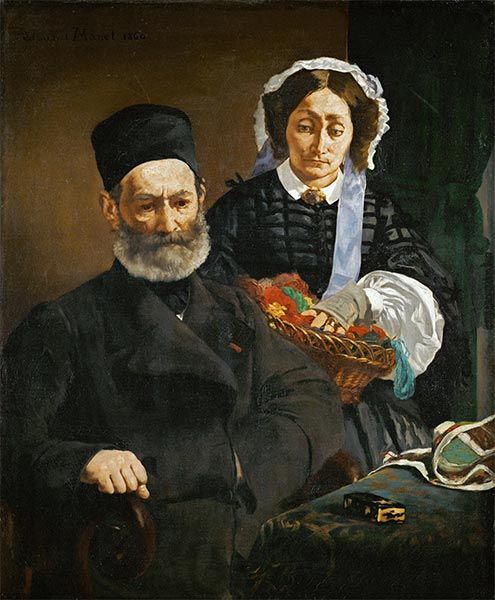 Manet - Portrait of Monsieur and Madame Auguste Manet, 1860