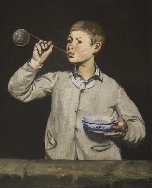 Manet - Boy Blowing Bubbles (Léon Édouard Koëlla), 1867