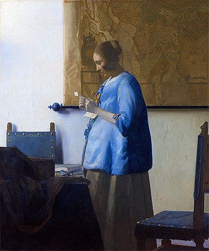 Woman Reading a Letter, c.1663/64 - Johannes Vermeer
