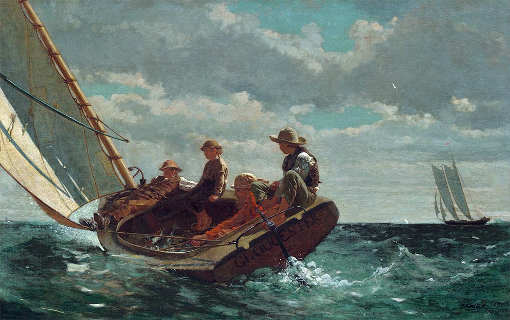 Breezing Up (A Fair Wind), c.1873/76 - Winslow Homer