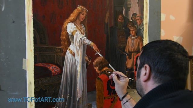 Blair Leighton | The Accolade | Oil Painting Reproduction Process by TOPofART