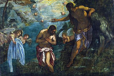 Tintoretto - Baptism of Christ, c.1585