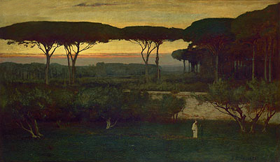 Der Mönch, 1873 | George Inness | Gemälde Reproduktion