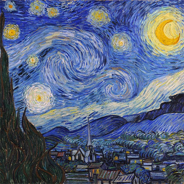 Seidenschal | Sternennacht | Vincent van Gogh | Originalgemälde