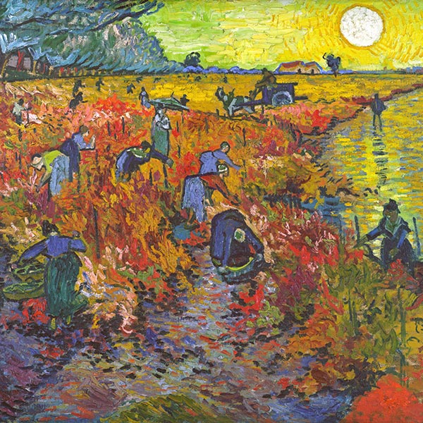 Silk Scarf | Red Vineyards at Arles | Vincent van Gogh | Original Painting