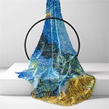 Silk Scarf | Road with Cypress and Star | Vincent van Gogh | Image Thumb 2
