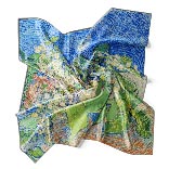 Silk Scarf | Blossoming Chestnut Branches | Vincent van Gogh | Image Thumb 1