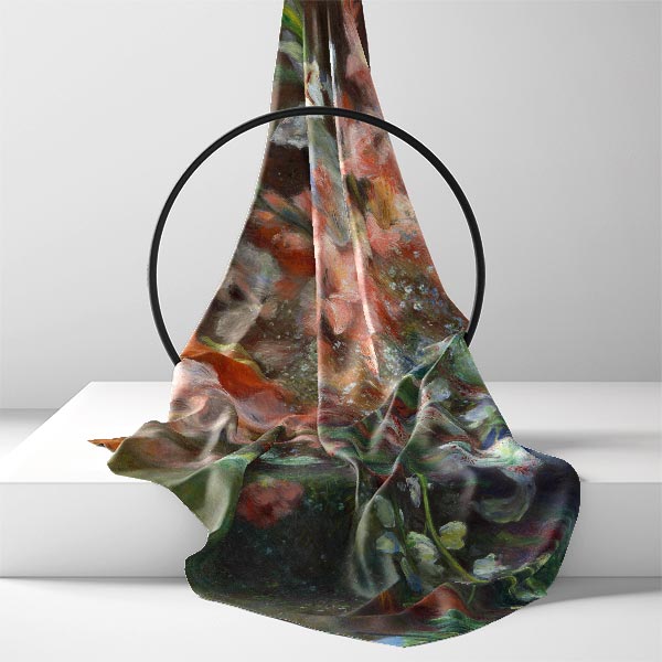 Silk Scarf | Gladioli in a Vase | Renoir | Image 2