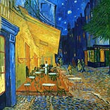 Seidenschal | Caféterrasse am Abend | Vincent van Gogh | Originalgemälde Thumb