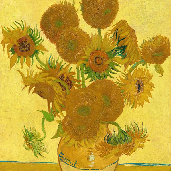 Seidenschal | Vase mit vierzehn Sonnenblumen | Vincent van Gogh | Originalgemälde