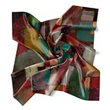 Silk Scarf | Redgreen and Violet-Yellow Rhythms | Paul Klee | Image Thumb 1