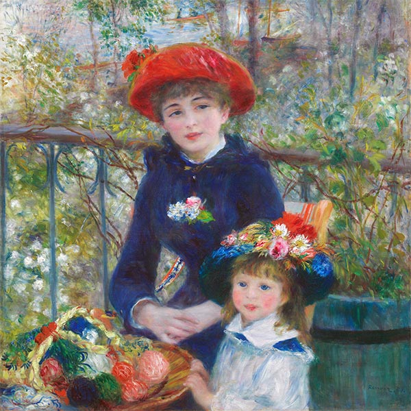 Silk Scarf | Two Sisters (On the Terrace) | Renoir | Original Painting