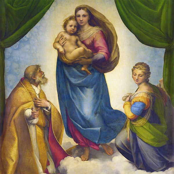 Seidenschal | Sixtinische Madonna | Raphael | Originalgemälde