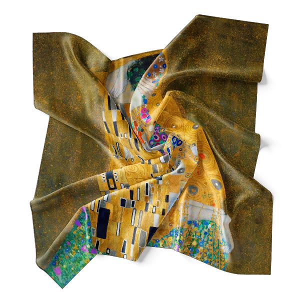Silk Scarf | The Kiss | Klimt | Image 1