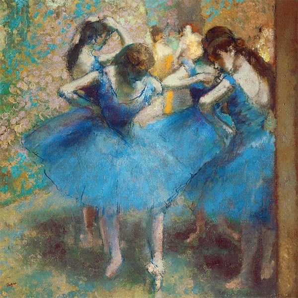 Seidenschal | Tänzerinnen in Blau | Degas | Originalgemälde