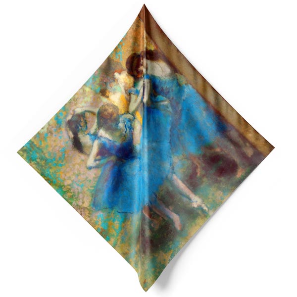 Silk Scarf | Dancers in Blue | Degas | Image 1