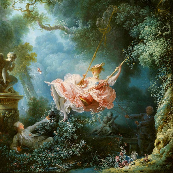 Silk Scarf | The Swing | Fragonard | Original Painting