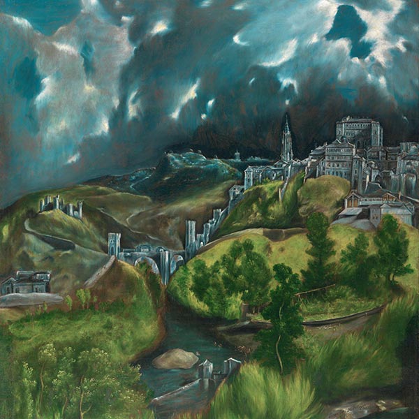 Silk Scarf | View of Toledo | El Greco | Original Painting