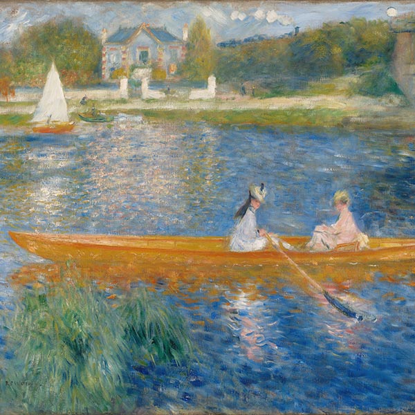 Silk Scarf | The Skiff (La Yole) | Renoir | Original Painting